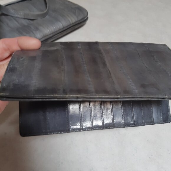 Genuine Eelskin shoulder purse and wallet (Sold as set) - Picture 5 of 15